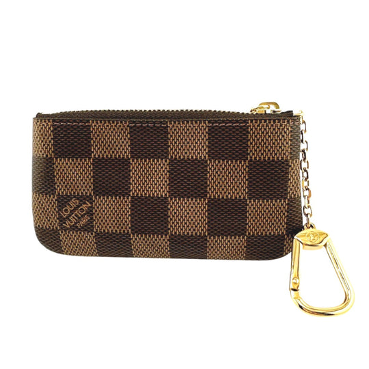 LOUIS VUITTON Key case Key holder  N62658 Damier canvas Brown Key case Key holder for coin pocket Damier Pochette Cre Women Used Authentic