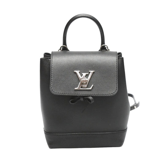 LOUIS VUITTON Backpack M54573 leather Noir Lock Me Bag Taurillon Clemence bag mini Women Used Authentic