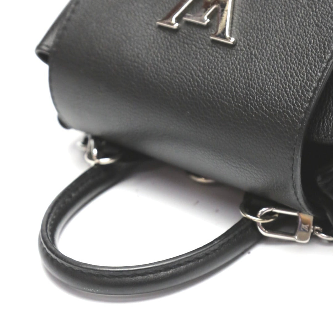 LOUIS VUITTON Backpack M54573 leather Noir Lock Me Bag Taurillon Clemence bag mini Women Used Authentic
