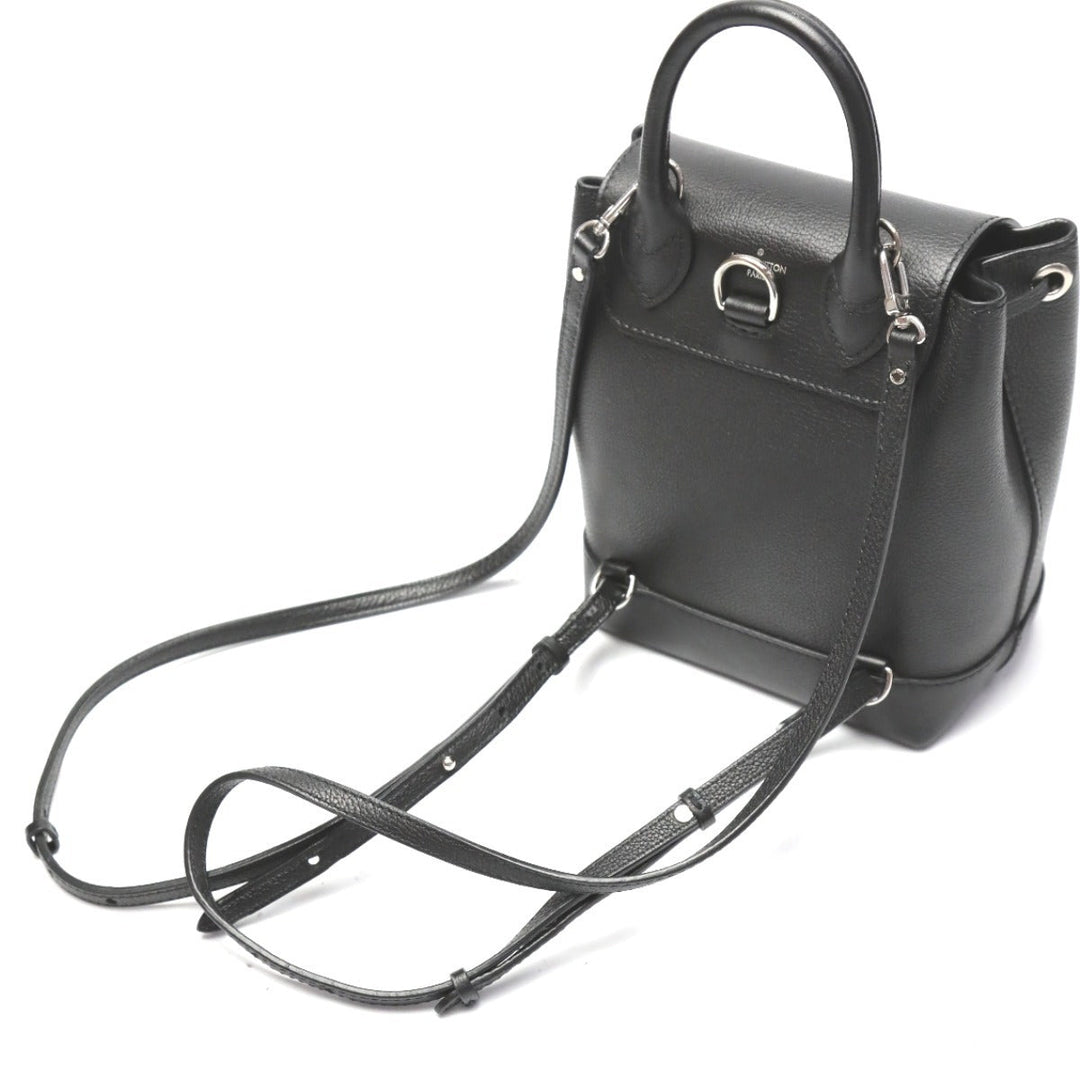 LOUIS VUITTON Backpack M54573 leather Noir Lock Me Bag Taurillon Clemence bag mini Women Used Authentic