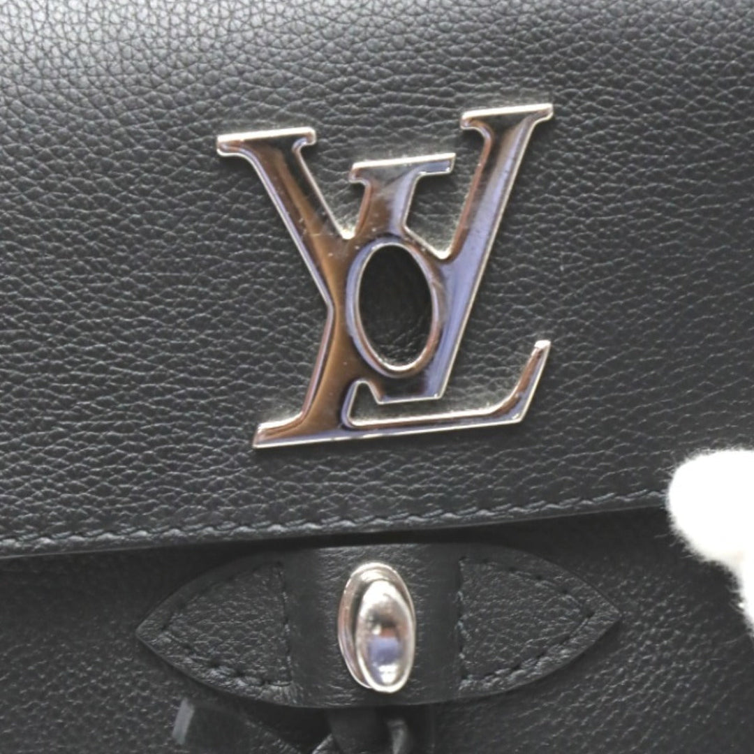 LOUIS VUITTON Backpack M54573 leather Noir Lock Me Bag Taurillon Clemence bag mini Women Used Authentic