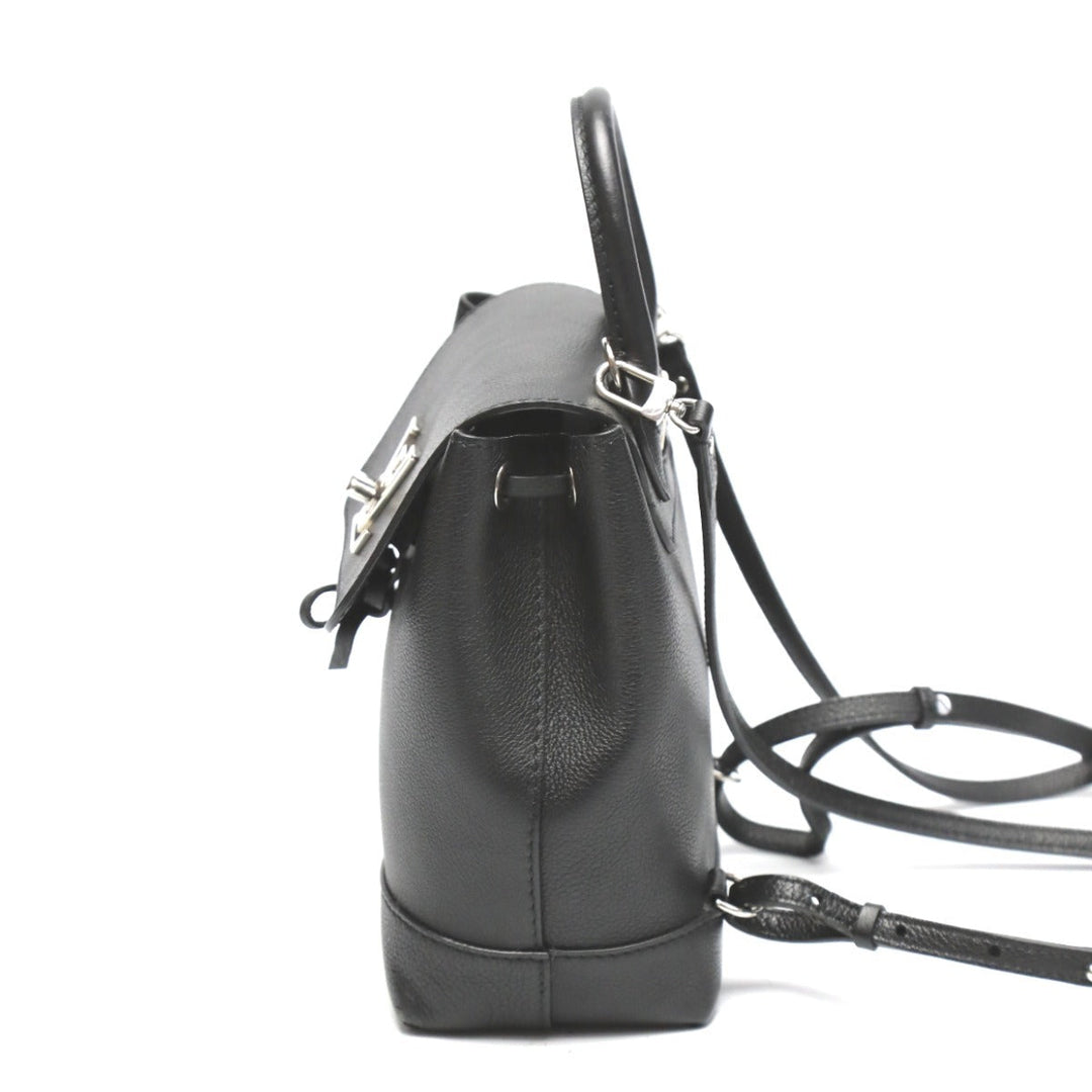 LOUIS VUITTON Backpack M54573 leather Noir Lock Me Bag Taurillon Clemence bag mini Women Used Authentic