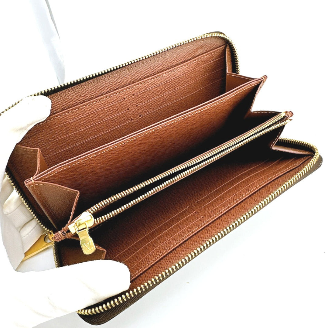 LOUIS VUITTON Long Wallet Purse M42616 Monogram canvas Brown Zip Around Monogram Zippy wallet Women(Unisex) Used Authentic