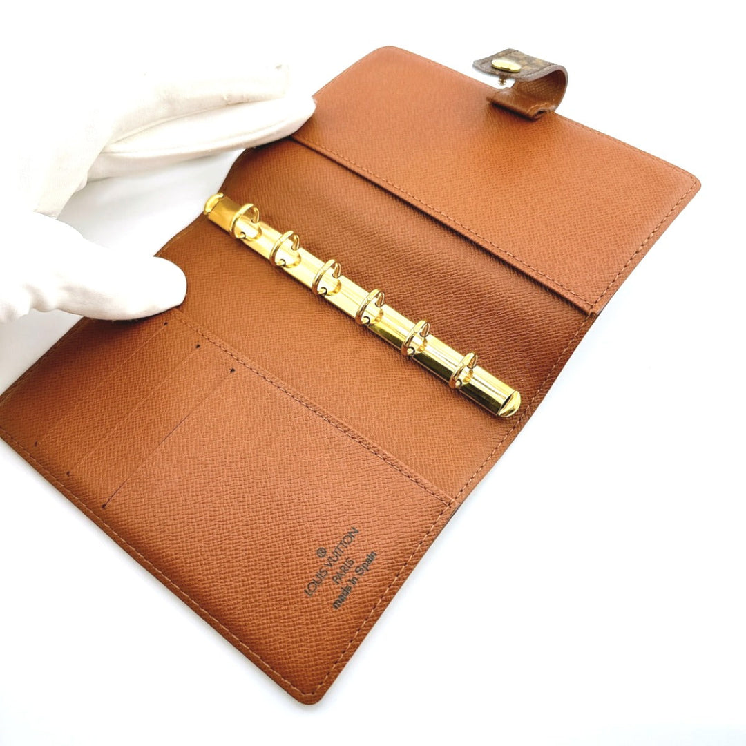 LOUIS VUITTON Notebook cover R20005 Monogram canvas Brown Notebook case Monogram Agenda PM mens(Unisex) Used Authentic