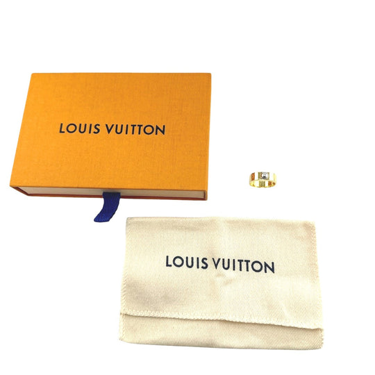 LOUIS VUITTON Ring M00211 Gold Plated gold ring Nanogram M size unisex(Unisex) Used Authentic