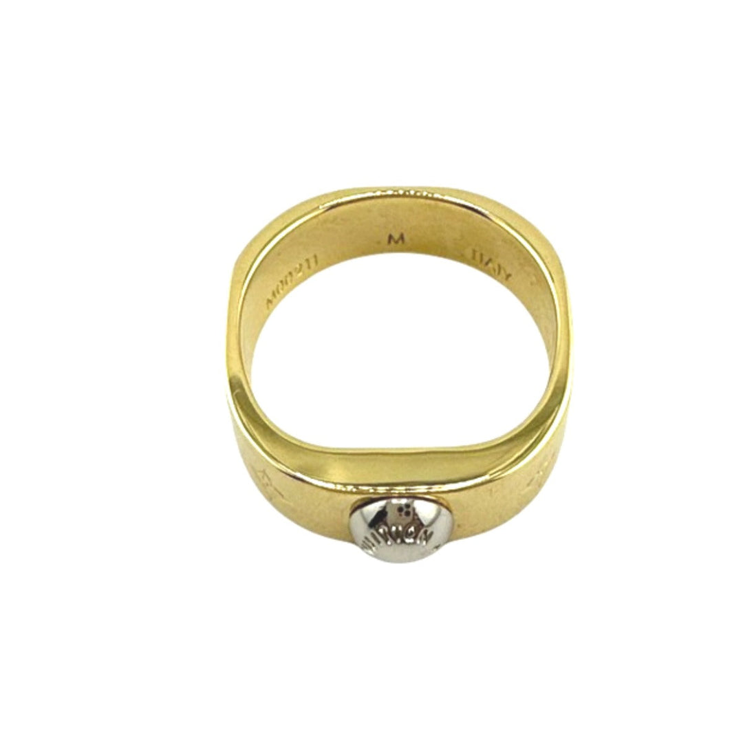 LOUIS VUITTON Ring M00211 Gold Plated gold ring Nanogram M size unisex(Unisex) Used Authentic