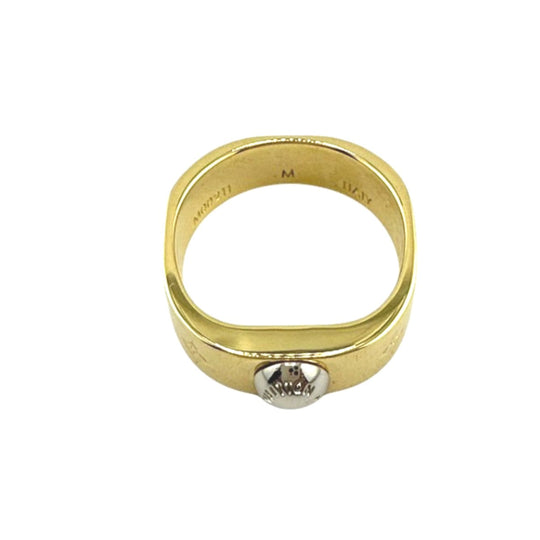 LOUIS VUITTON Ring M00211 Gold Plated gold ring Nanogram M size unisex(Unisex) Used Authentic