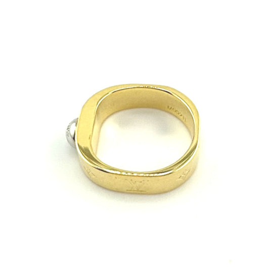 LOUIS VUITTON Ring M00211 Gold Plated gold ring Nanogram M size unisex(Unisex) Used Authentic