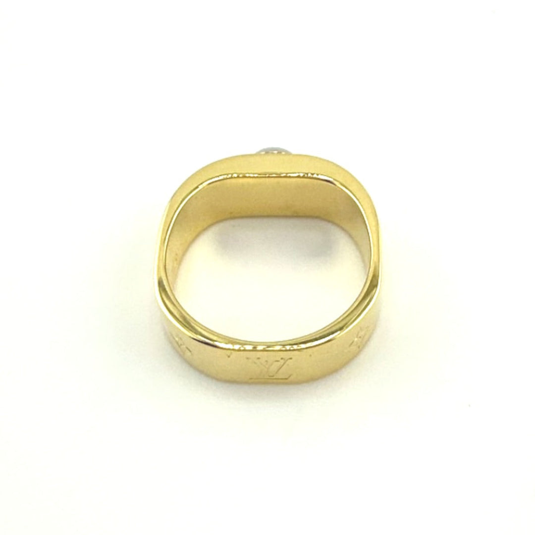 LOUIS VUITTON Ring M00211 Gold Plated gold ring Nanogram M size unisex(Unisex) Used Authentic