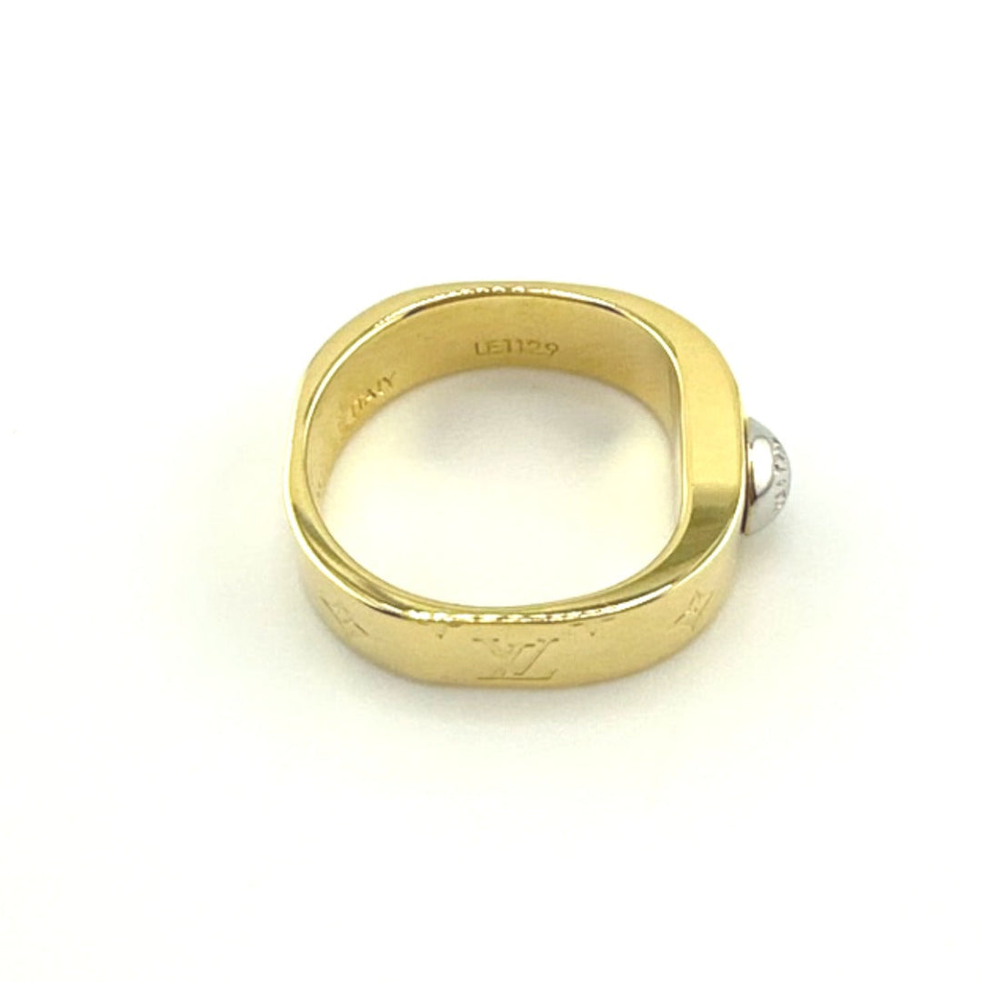 LOUIS VUITTON Ring M00211 Gold Plated gold ring Nanogram M size unisex(Unisex) Used Authentic