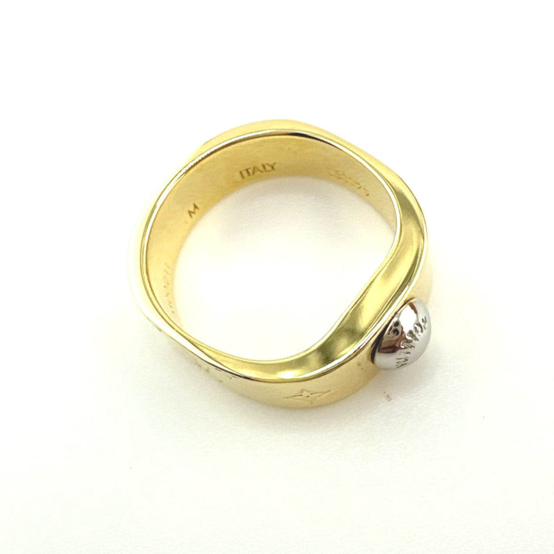 LOUIS VUITTON Ring M00211 Gold Plated gold ring Nanogram M size unisex(Unisex) Used Authentic
