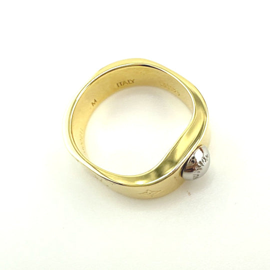 LOUIS VUITTON Ring M00211 Gold Plated gold ring Nanogram M size unisex(Unisex) Used Authentic