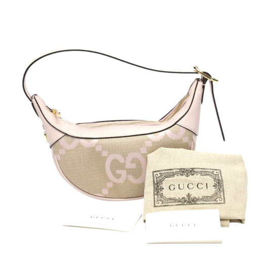 GUCCI Handbag 658551 GG canvas pink one belt Ophidia Jumbo GG Mini bag Women Used Authentic