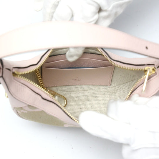 GUCCI Handbag 658551 GG canvas pink one belt Ophidia Jumbo GG Mini bag Women Used Authentic