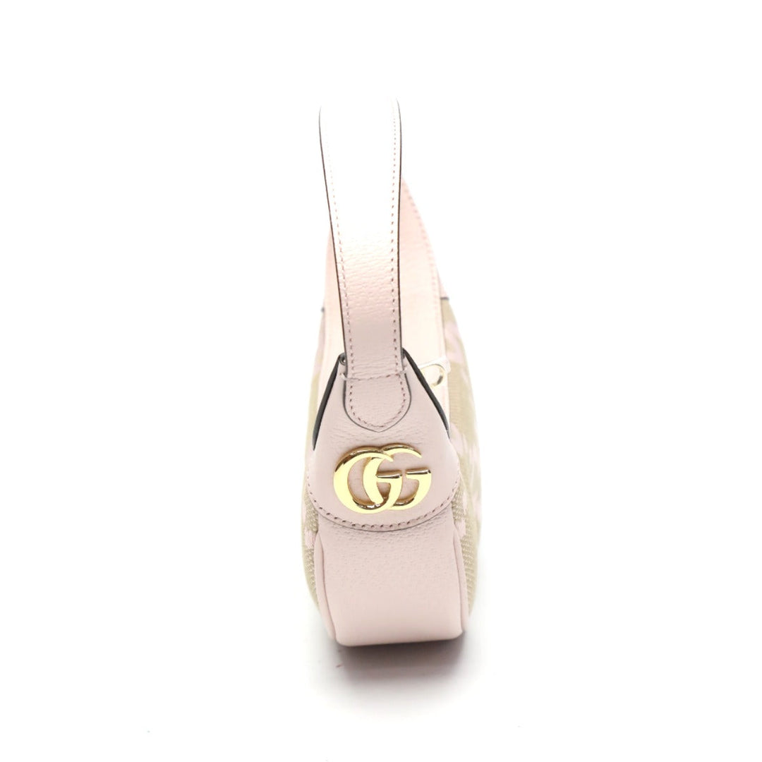 GUCCI Handbag 658551 GG canvas pink one belt Ophidia Jumbo GG Mini bag Women Used Authentic