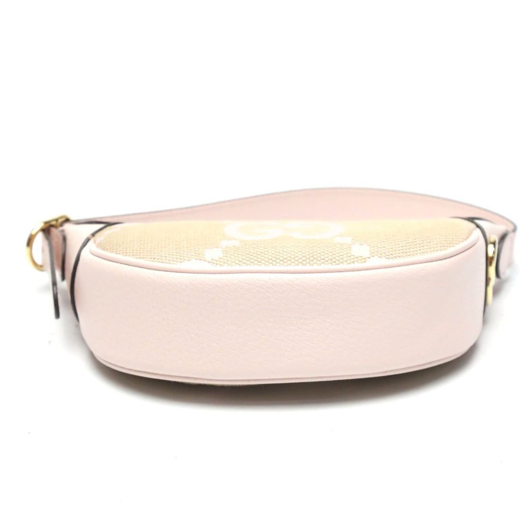 GUCCI Handbag 658551 GG canvas pink one belt Ophidia Jumbo GG Mini bag Women Used Authentic