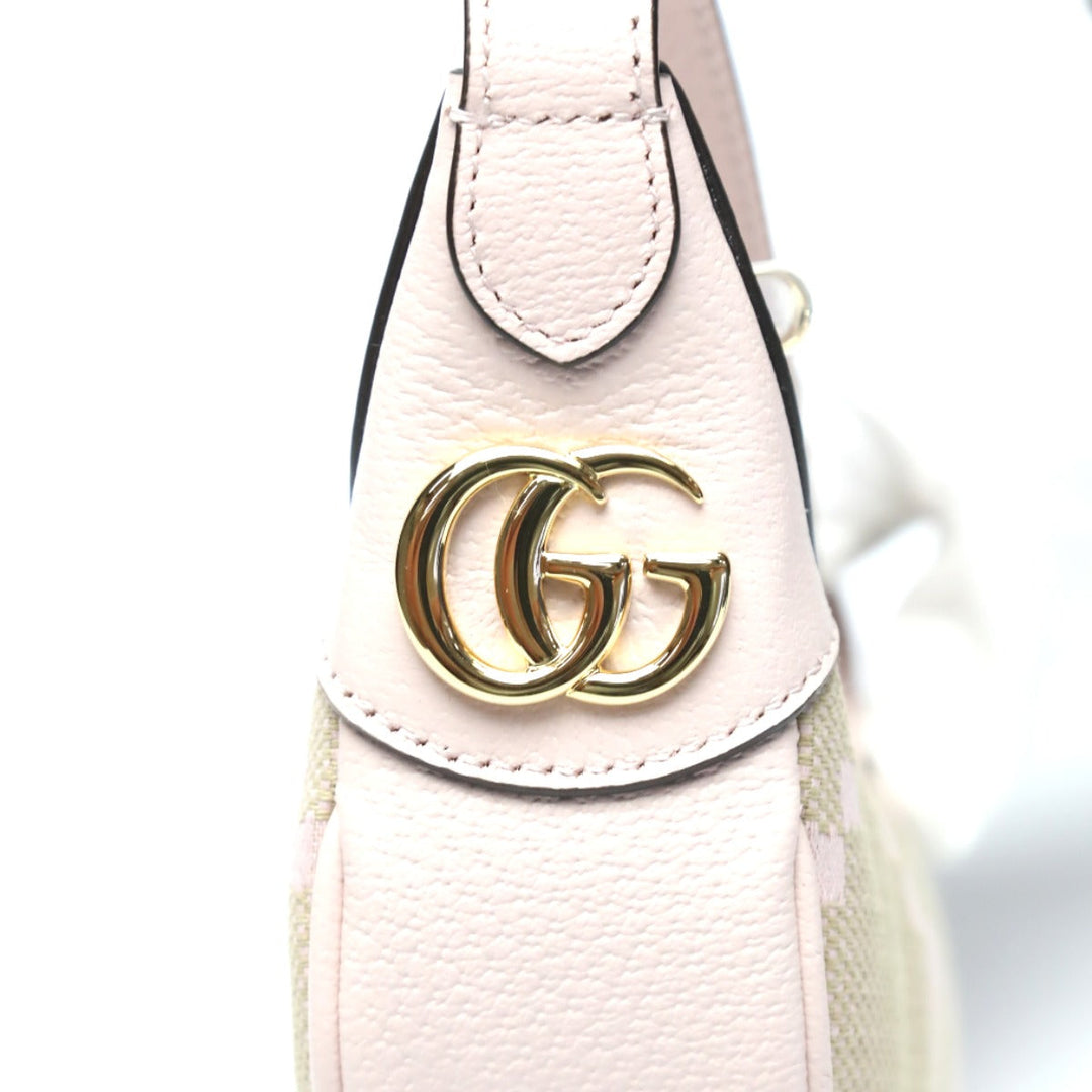 GUCCI Handbag 658551 GG canvas pink one belt Ophidia Jumbo GG Mini bag Women Used Authentic
