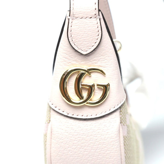 GUCCI Handbag 658551 GG canvas pink one belt Ophidia Jumbo GG Mini bag Women Used Authentic