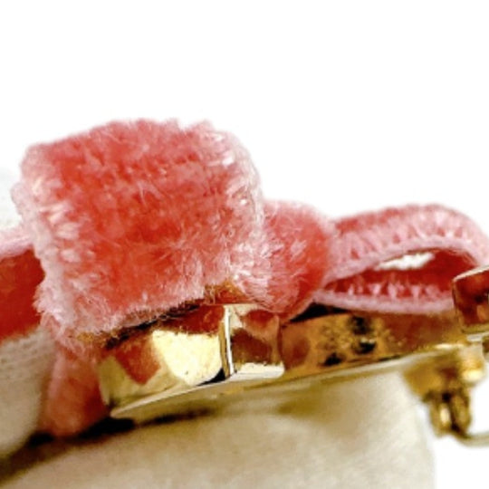 CHANEL Brooch others pink Brooch ribbon COCO Mark Women Used Authentic