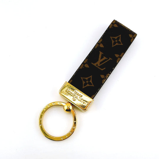 LOUIS VUITTON charm M65221 Monogram canvas Brown Porto Cre Dragonne Monogram key ring Women Used Authentic