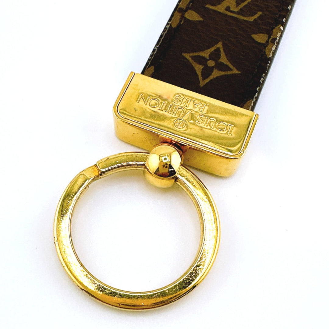 LOUIS VUITTON charm M65221 Monogram canvas Brown Porto Cre Dragonne Monogram key ring Women Used Authentic