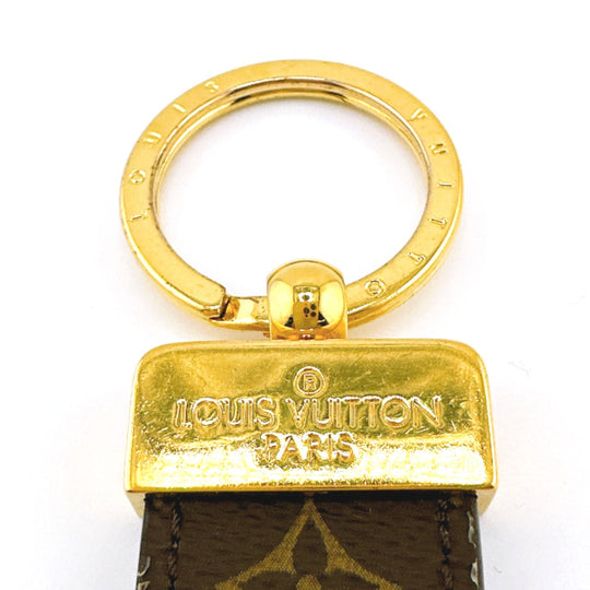 LOUIS VUITTON charm M65221 Monogram canvas Brown Porto Cre Dragonne Monogram key ring Women Used Authentic