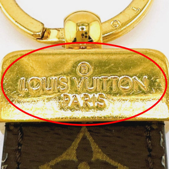 LOUIS VUITTON charm M65221 Monogram canvas Brown Porto Cre Dragonne Monogram key ring Women Used Authentic