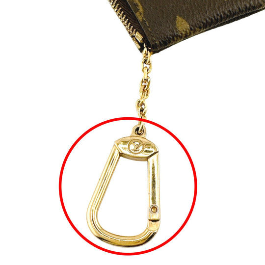 LOUIS VUITTON Key case Key holder  M62650 Monogram canvas Brown Key case Key holder for coin pocket Monogram Pochette Kle Women(Unisex) Used Authentic