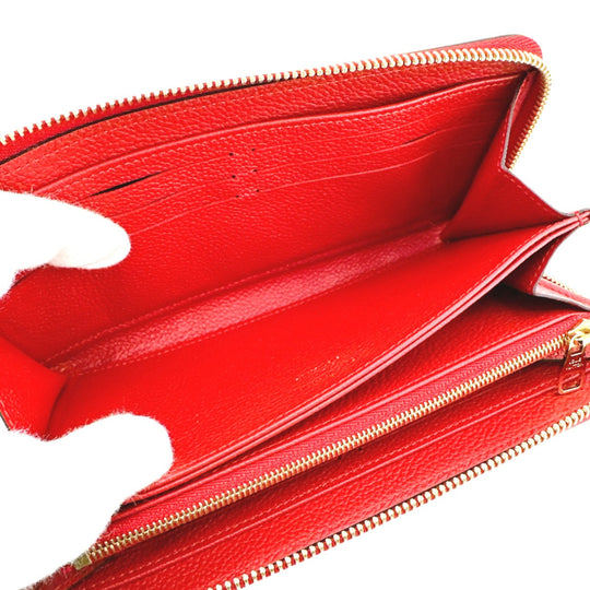 LOUIS VUITTON Long Wallet Purse M60737 Monogram Ann Platt Red Zippered wallet Monogram Zippy wallet unisex(Unisex) Used Authentic