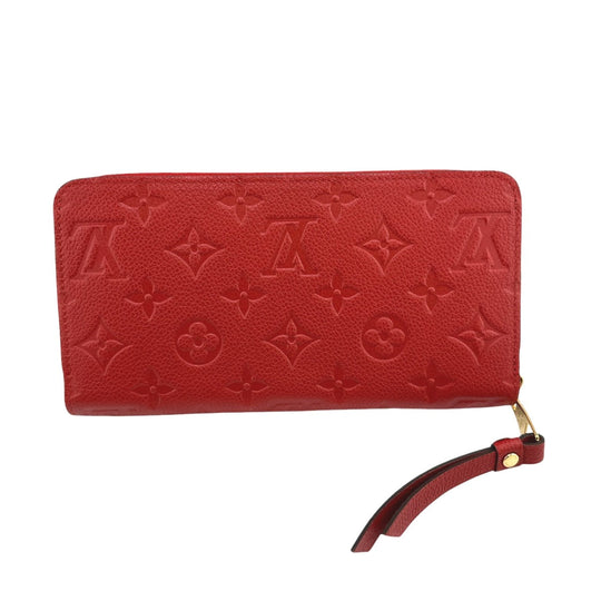 LOUIS VUITTON Long Wallet Purse M60737 Monogram Ann Platt Red Zippered wallet Monogram Zippy wallet unisex(Unisex) Used Authentic