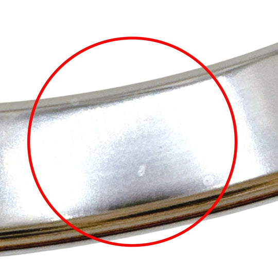 HERMES Bangle metal Silver bracelet Leather Scarlet Fan Olympe unisex(Unisex) Used Authentic