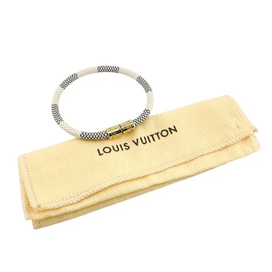 LOUIS VUITTON bracelet M6607E Damier Azur Canvas white Damier Graphite white