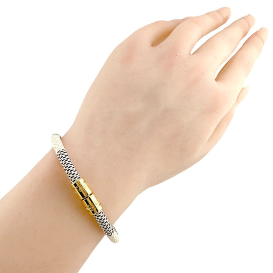 LOUIS VUITTON bracelet M6607E Damier Azur Canvas white Damier Graphite white