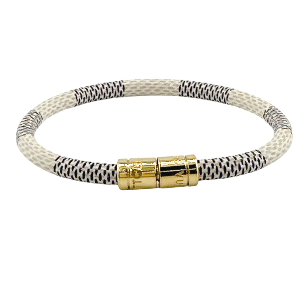 LOUIS VUITTON bracelet M6607E Damier Azur Canvas white Damier Graphite white