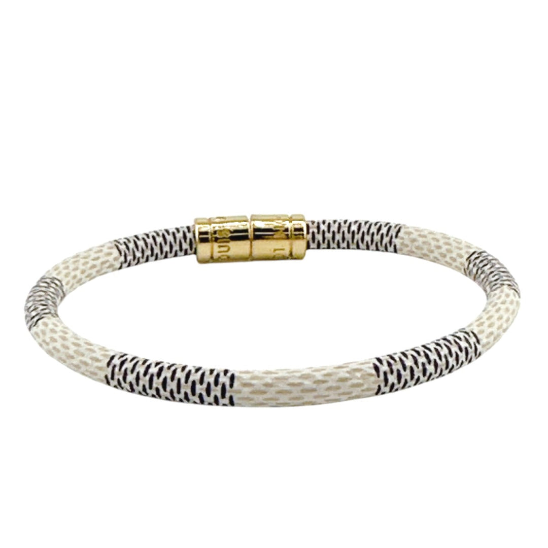 LOUIS VUITTON bracelet M6607E Damier Azur Canvas white Damier Graphite white