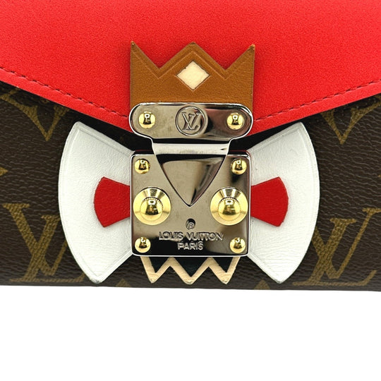 LOUIS VUITTON Long Wallet Purse M60791 Monogram canvas Brown Long Wallet Purse Monogram Portefeuille Sarah Tribal Mask Women Used Authentic