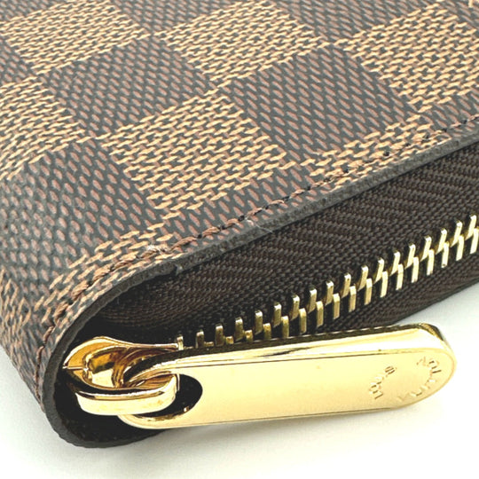 LOUIS VUITTON Long Wallet Purse N60015 Damier canvas Ebene Damier Zippy wallet