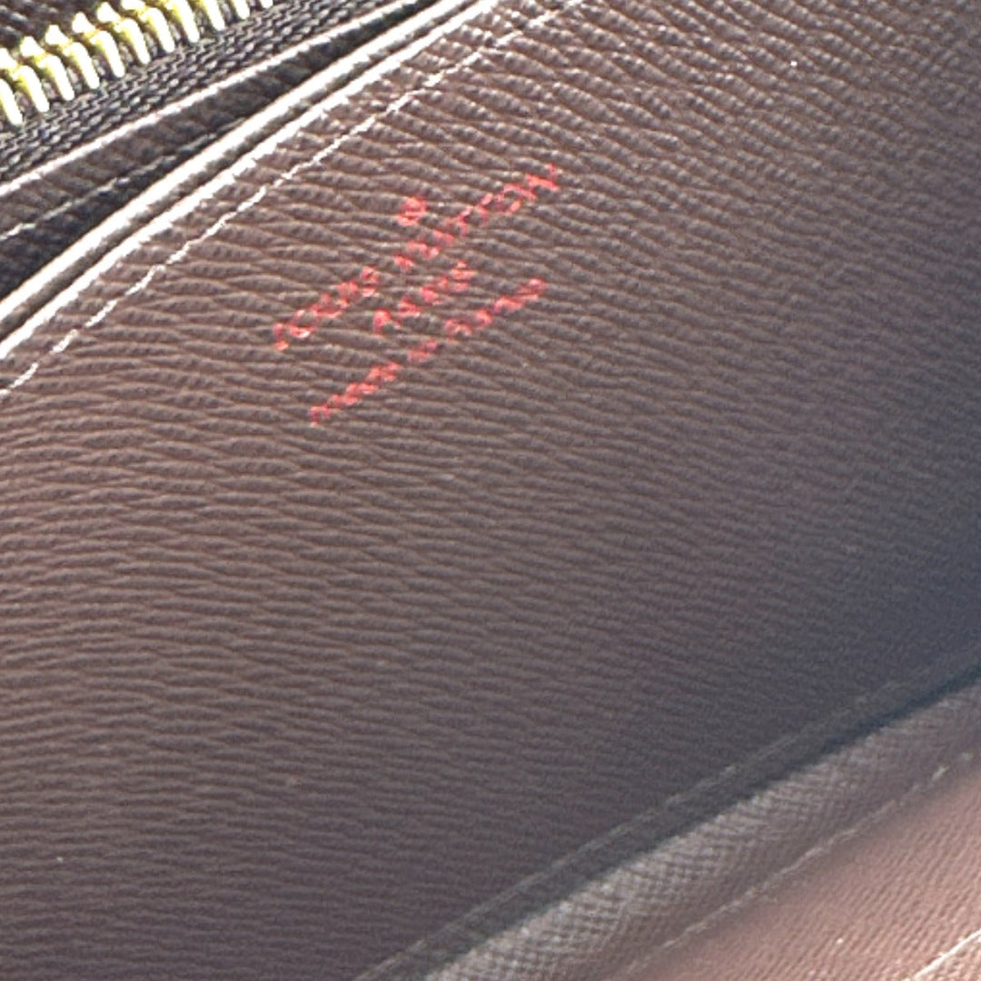 LOUIS VUITTON Long Wallet Purse N60015 Damier canvas Ebene Damier Zippy wallet