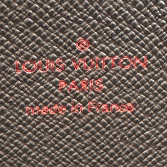 LOUIS VUITTON Long Wallet Purse N60015 Damier canvas Ebene Damier Zippy wallet