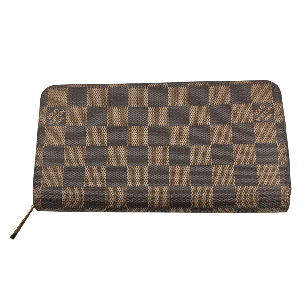 LOUIS VUITTON Long Wallet Purse N60015 Damier canvas Ebene Damier Zippy wallet