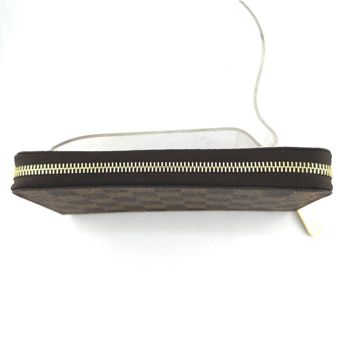 LOUIS VUITTON Long Wallet Purse N60015 Damier canvas Ebene Damier Zippy wallet