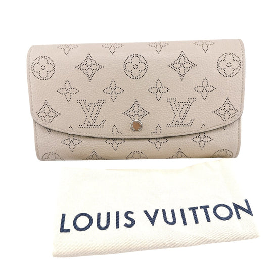 LOUIS VUITTON Long Wallet Purse M60144 Monogram Mahina Galle Long Wallet Purse Monogram Portefeuille Iris Women Used Authentic