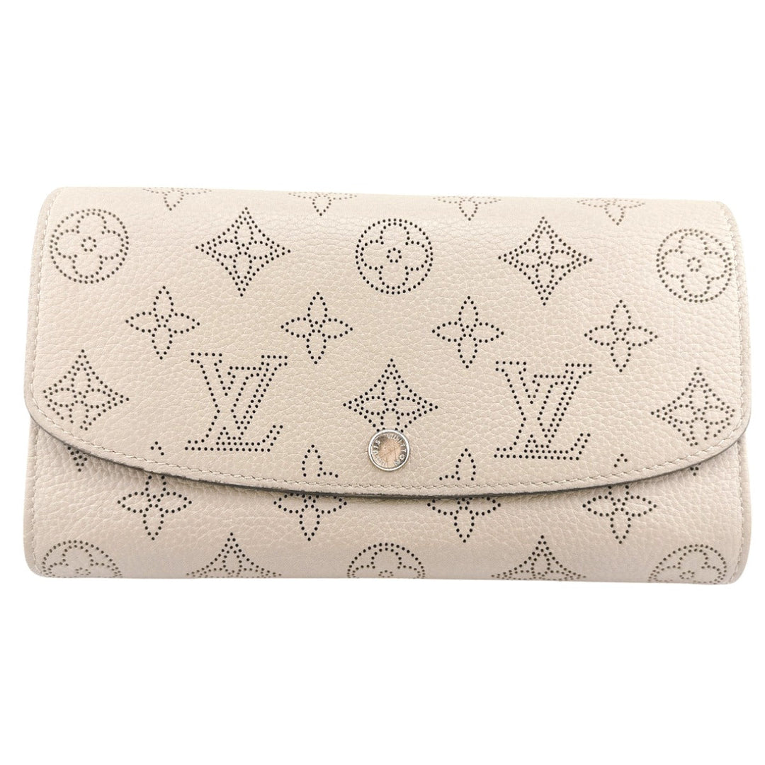 LOUIS VUITTON Long Wallet Purse M60144 Monogram Mahina Galle Long Wallet Purse Monogram Portefeuille Iris Women Used Authentic