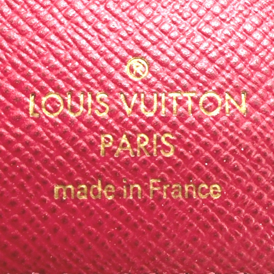 LOUIS VUITTON Coin case M41938 Monogram canvas Red Coin purse with Card Case Monogram Portefeuille Victorine Women Used Authentic