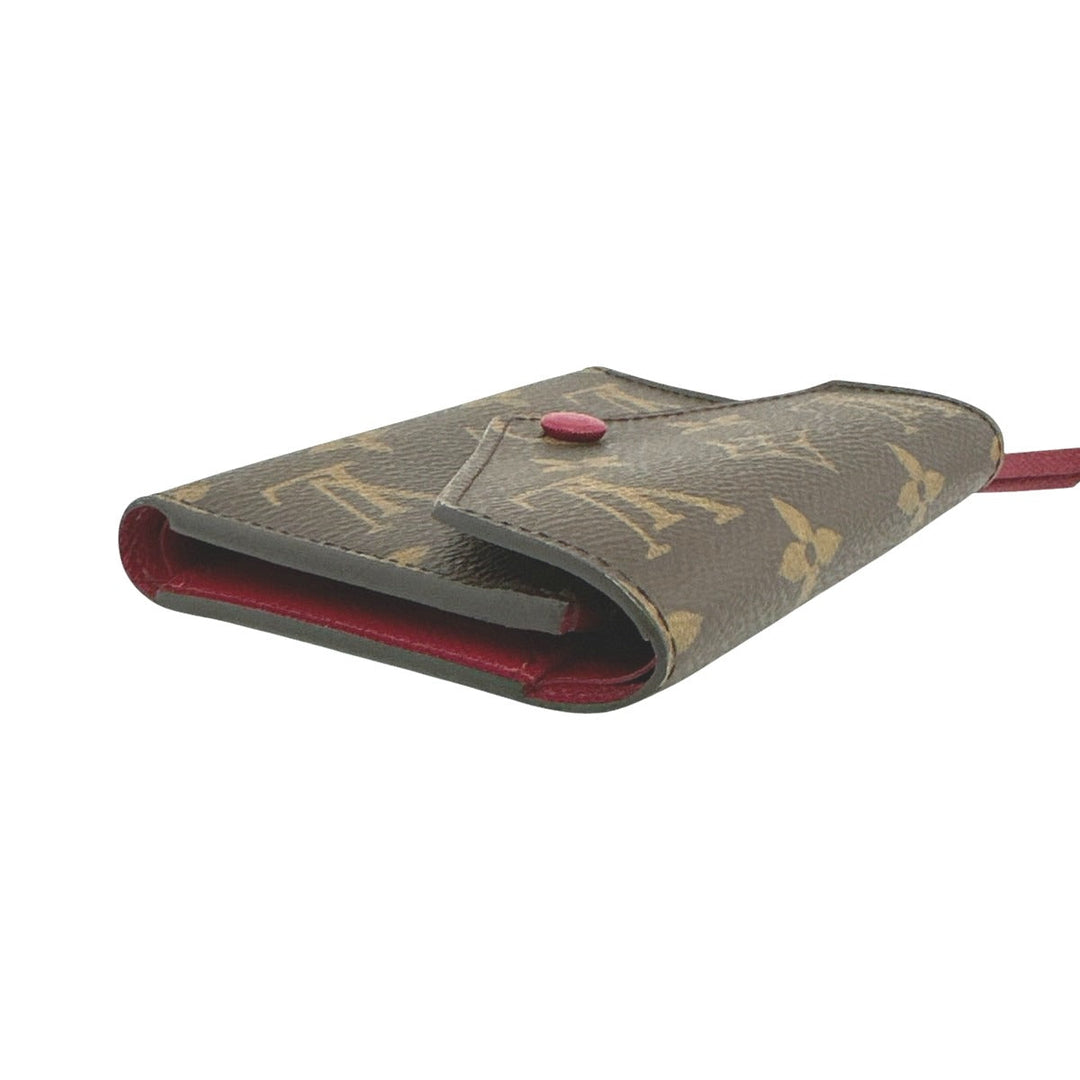 LOUIS VUITTON Coin case M41938 Monogram canvas Red Coin purse with Card Case Monogram Portefeuille Victorine Women Used Authentic