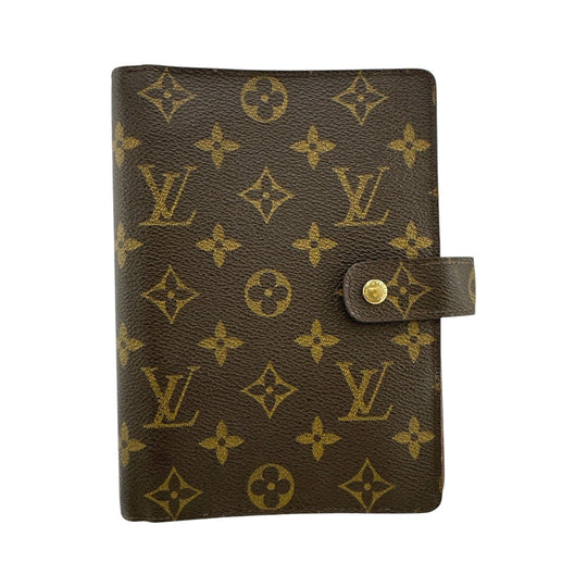 LOUIS VUITTON Notebook cover R20004 Monogram canvas Brown System notebook cover Monogram Agenda MM mens(Unisex) Used Authentic