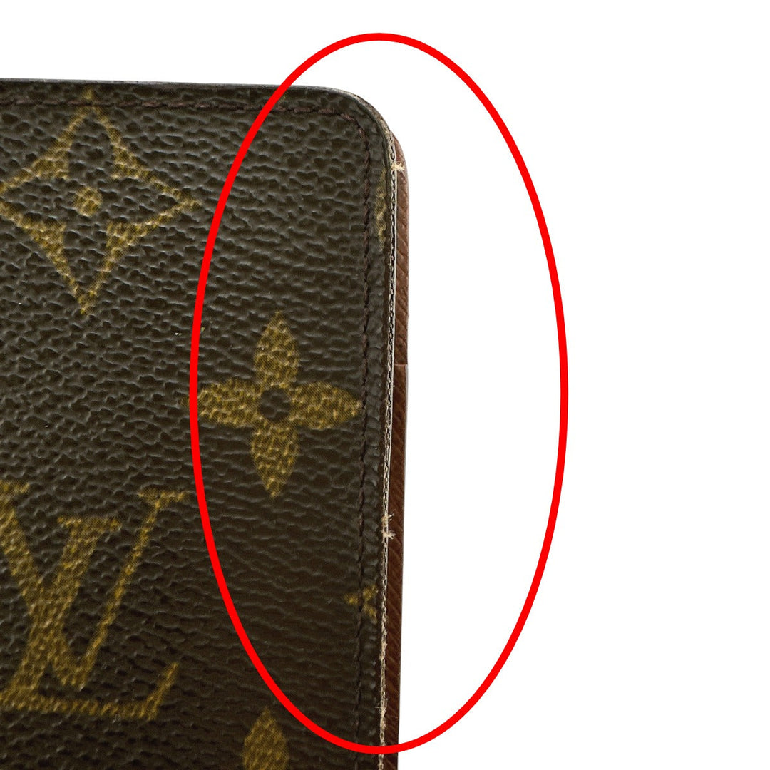 LOUIS VUITTON Notebook cover R20004 Monogram canvas Brown System notebook cover Monogram Agenda MM mens(Unisex) Used Authentic