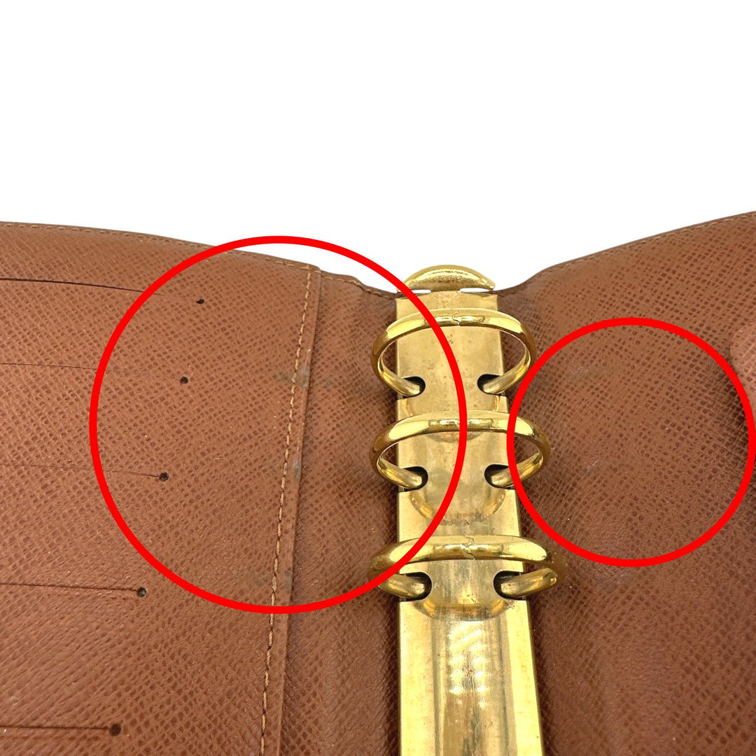 LOUIS VUITTON Notebook cover R20004 Monogram canvas Brown System notebook cover Monogram Agenda MM mens(Unisex) Used Authentic