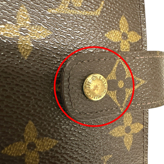LOUIS VUITTON Notebook cover R20004 Monogram canvas Brown System notebook cover Monogram Agenda MM mens(Unisex) Used Authentic