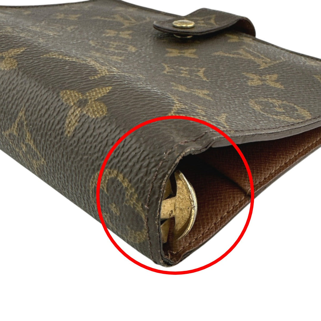 LOUIS VUITTON Notebook cover R20004 Monogram canvas Brown System notebook cover Monogram Agenda MM mens(Unisex) Used Authentic